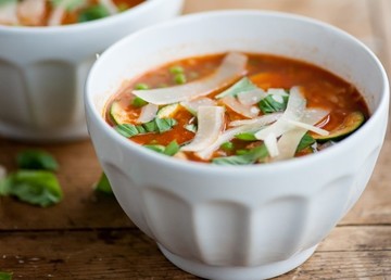 Minestrone Soup with Courgettes